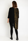 Elsewhere Acara Zebra Print Layer Top, Gold Mustard