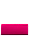 Emis Leather Suede Clutch Bag, Fuchsia