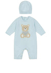 Emile Et Rose Baby Boy Easton Romper and Hat, Blue