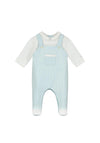 Emile Et Rose Baby Boy Fox Mock Dungaree Babygrow, Blue