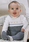 Emile et Rose Boy Jasper Babygrow and Hat, Navy