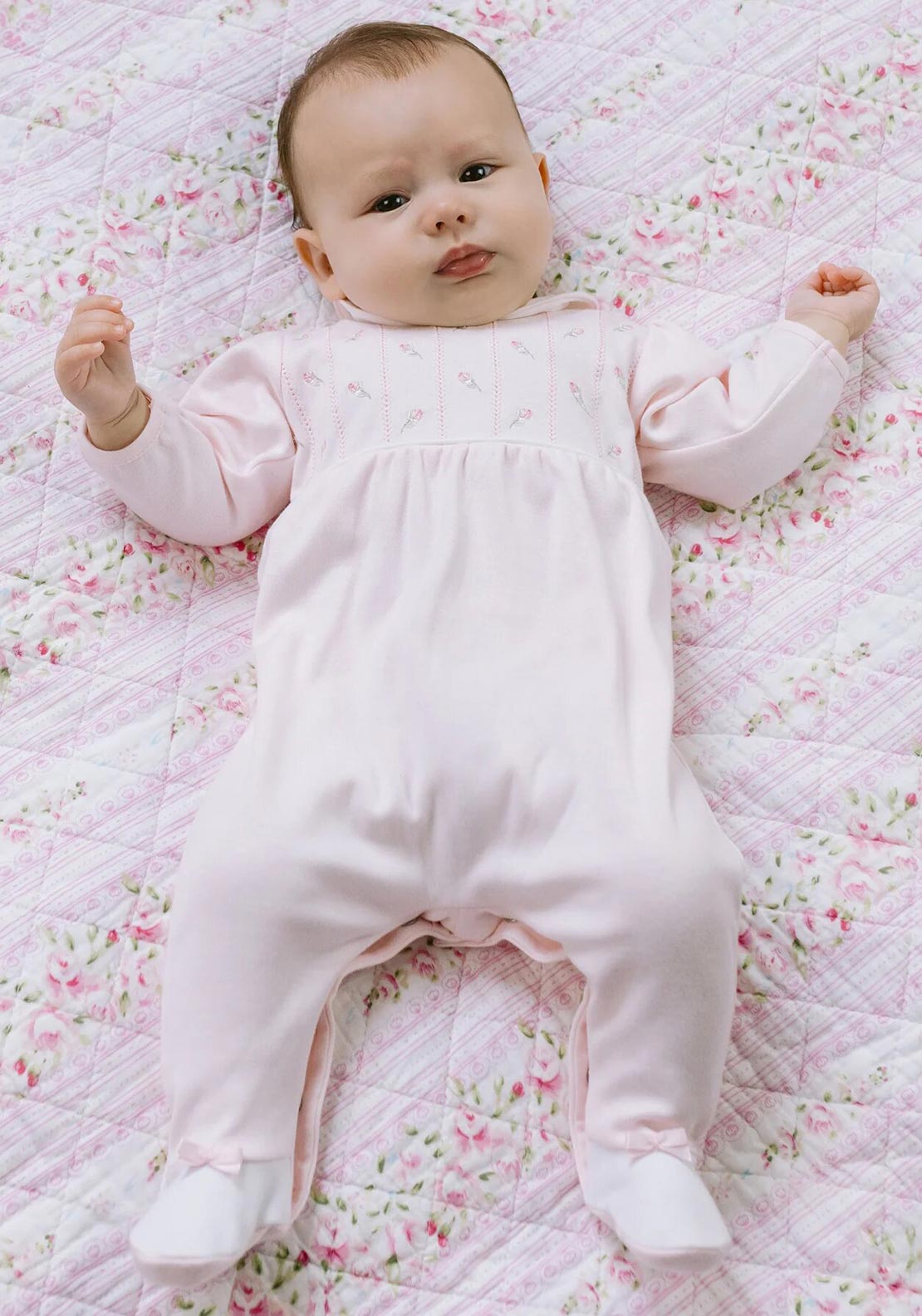 Emile et Rose Girl Jilly Babygrow, Pink