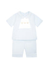 Emile et Rose Boy Jonnie Top and Shorts Set, Blue