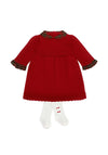 Emile et Rose Kesia Knit Dress and Tights, Red