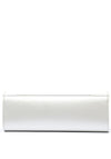 Emis Leather Pearl Detail Clutch Bag, Ecru Pearl