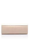 Emis Leather Pearlescent Brooch Clutch Bag, Beige