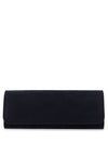 Emis Leather Shimmering Clutch Bag, Navy