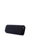 Emis Leather Shimmering Clutch Bag, Navy