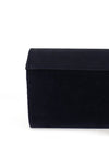 Emis Leather Shimmering Clutch Bag, Navy