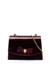 Emis Leather Patent Mini Crossbody Bag, Burgundy