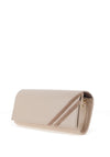 Emis Leather Shimmer Diamante Clutch Bag, Beige