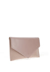 Emis Leather Pearl Envelope Clutch Bag, Pearl Pink