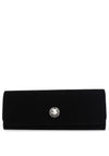 Emis Leather Soft Touch Clutch Bag, Black