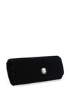 Emis Leather Soft Touch Clutch Bag, Black