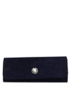 Emis Leather Soft Touch Clutch Bag, Navy