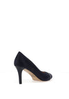 Emis Nubuck Leather High Heeled Court Shoes, Navy