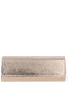 Emis Leather Fold Over Cylinder Clutch Bag, Rose Gold
