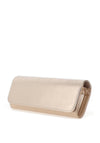 Emis Leather Fold Over Cylinder Clutch Bag, Rose Gold