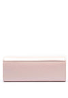 Emis Leather Fold Over Cylinder Clutch Bag, Pink