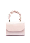 Emis Leather Ruched Handle Pearl Grab Bag, Pink