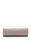 Emis Leather Pearlescent Clutch Bag, Baby Pink