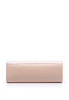 Emis Leather Pearlescent Clutch Bag, Baby Pink