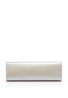 Emis Leather Pearlescent Clutch Bag, Ecru