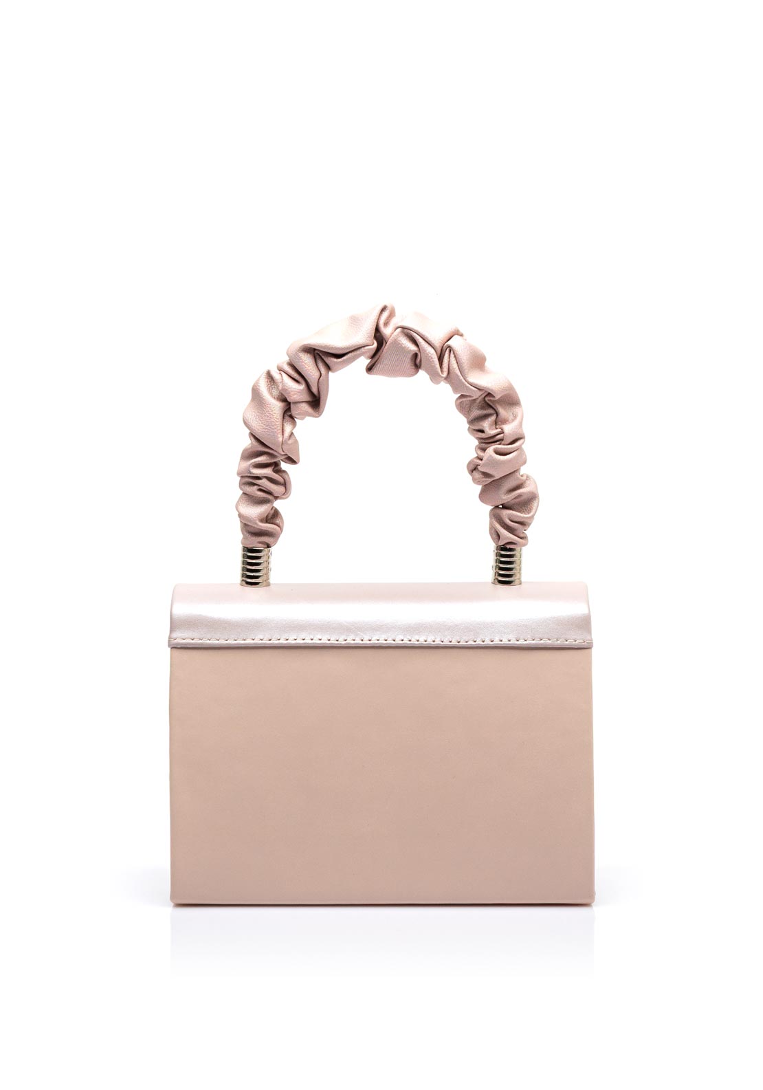 Emis Leather Shimmer Grab Bag, Pearl Pink