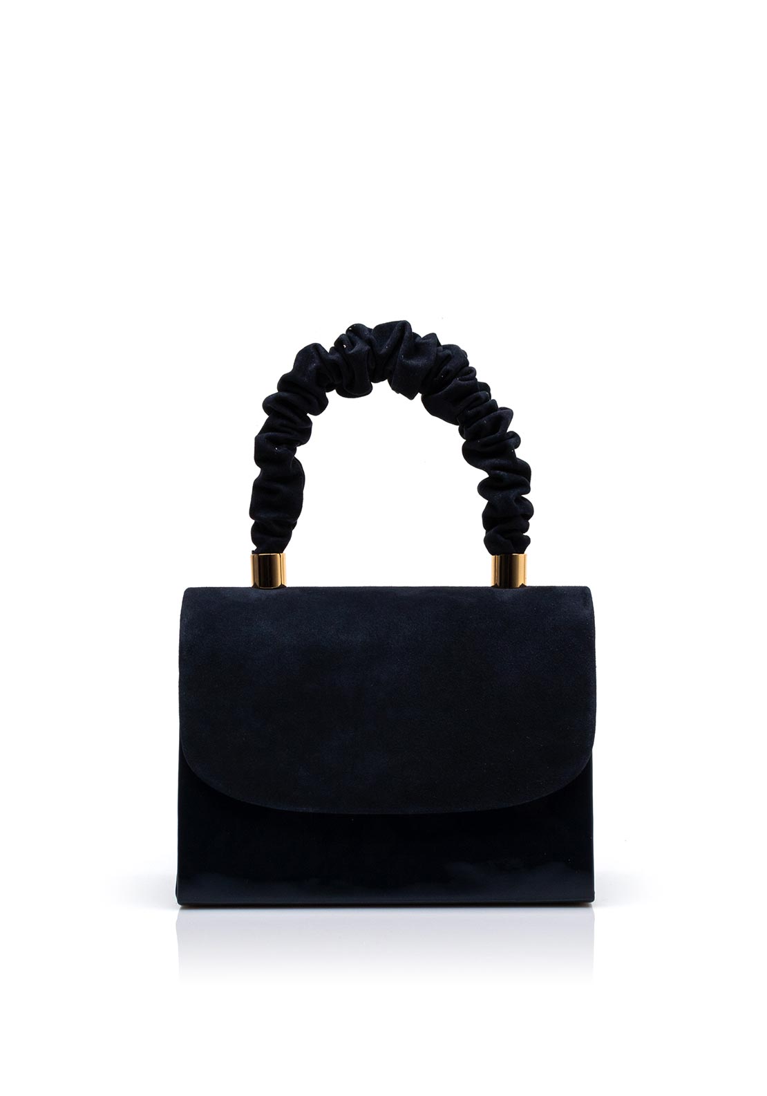 Emis Patent Leather Grab Bag, Navy