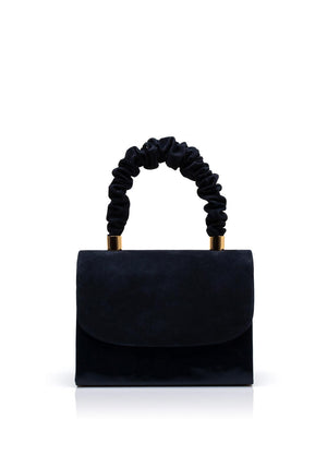 Emis Patent Leather Grab Bag, Navy