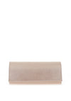 Emis Crosshatch Shimmer Clutch Bag, Pearl Pink