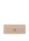 Emis Leather Shimmer Embellished Clutch Bag, Gold