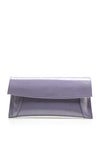 Emis Leather Shimmer Clutch Bag, Purple