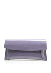 Emis Leather Shimmer Clutch Bag, Lilac