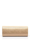 Emis Suede Bow Clutch, Gold