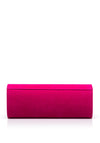 Emis Suede Bow Clutch, Fuchsia