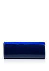 Emis Suede Bow Clutch Bag, Cobalt