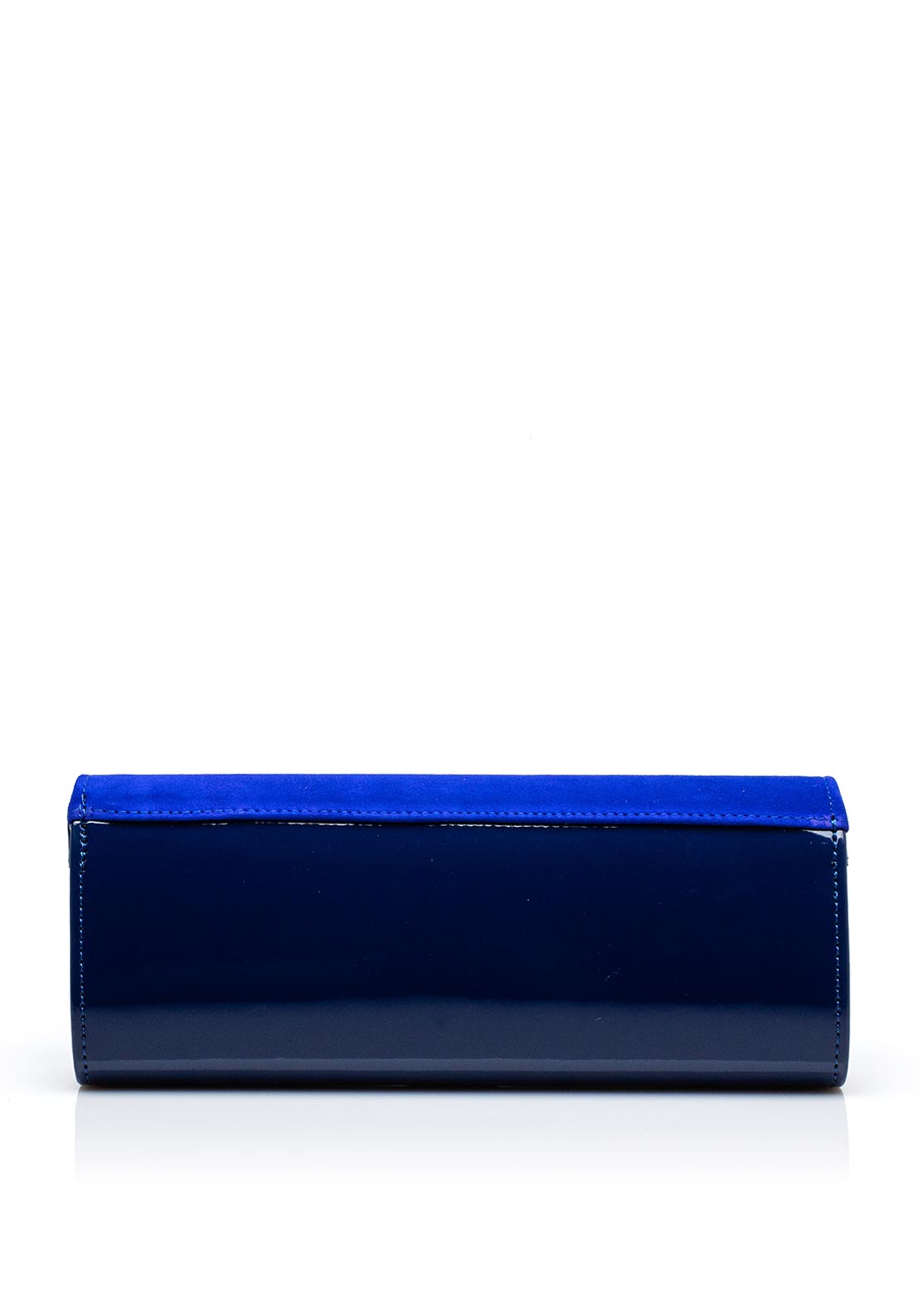 Emis Suede Bow Clutch Bag, Cobalt