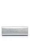 Emis Suede Bow Clutch Bag, Silver