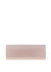 Emis Leather Pearl Shimmer Clutch Bag, Pearl Pink