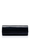 Emis Suede Patent Clutch Bag, Navy