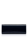 Emis Suede Patent Clutch Bag, Navy