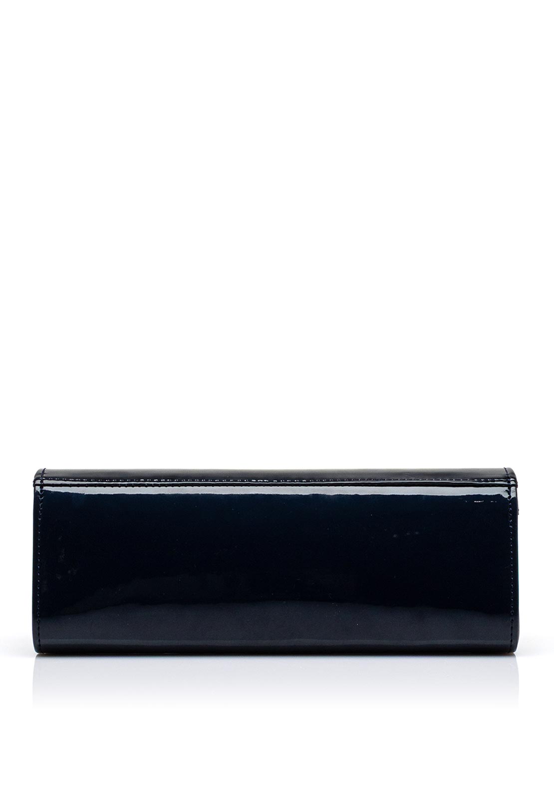 Emis Suede Patent Clutch Bag, Navy