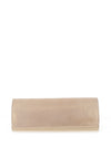 Emis Leather Shimmering Clutch Bag, Gold