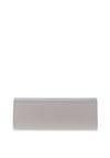 Emis Leather Pearlescent Clutch Bag, Grey
