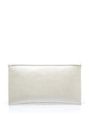 Emis Leather Envelope Clutch Bag, Ecru Pearl