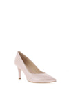 Emis Leather Court Shoes, Pearl Pink