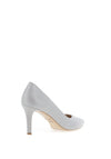 Emis Leather Court Shoes, Pearl Grey