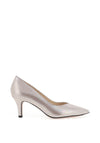 Emis Shimmer Mid Heel Court Shoes, Taupe
