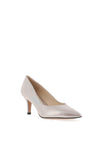 Emis Shimmer Mid Heel Court Shoes, Taupe